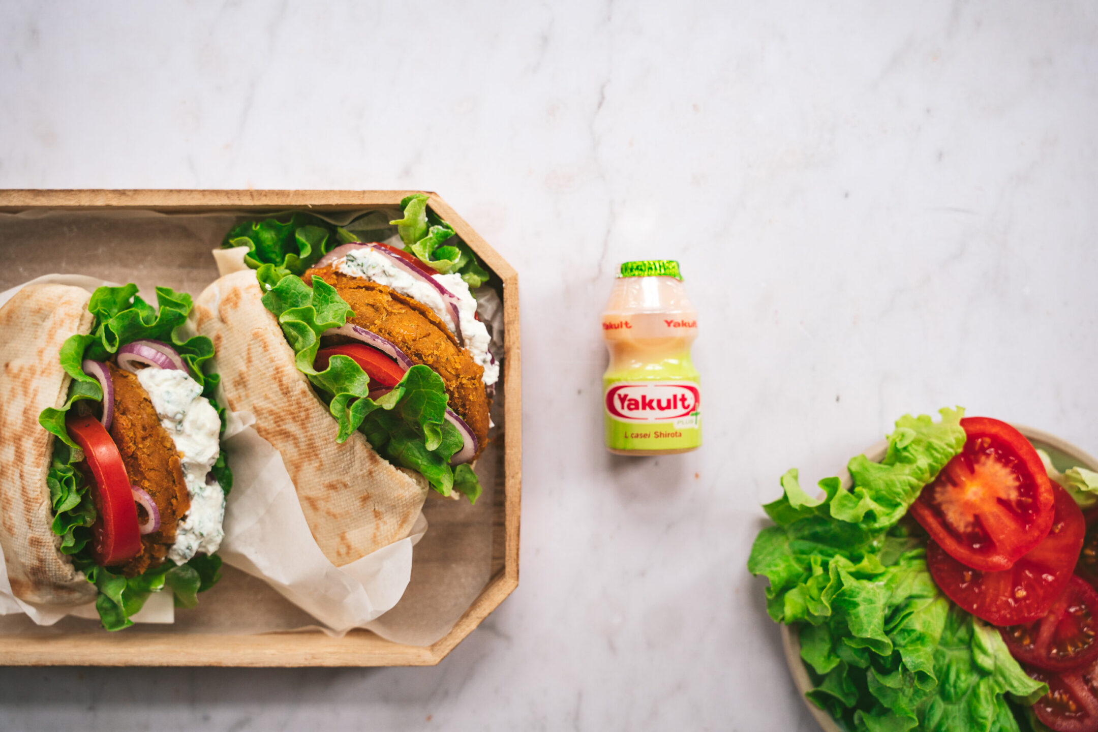 Pitaburger mit Yakult