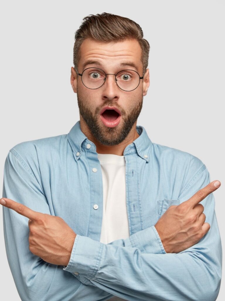 man surprised